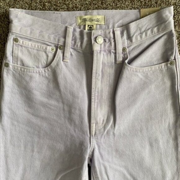 NWT Madewell Perfect Vintage Straight Leg Lilac Purple Denim Jeans Sz 25 - Picture 5 of 12